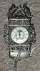 A DUTCH SILVER MINIATURE WALL CLOCK, late 19th century, maker's mark JLH.