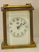 Waterbury baby carriage clock, — Antique Clocks Price Guide