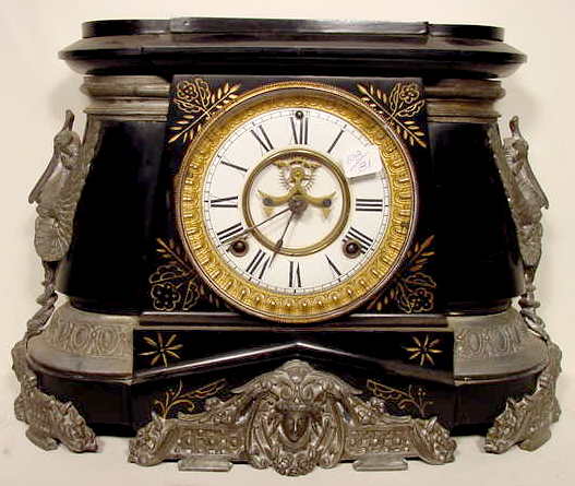 Ansonia metal table clock — Antique Clocks Price Guide