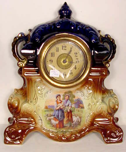 Multi colored and farm scene — Antique Clocks Price Guide