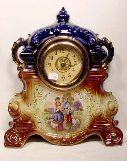 Multi colored and farm scene — Antique Clocks Price Guide