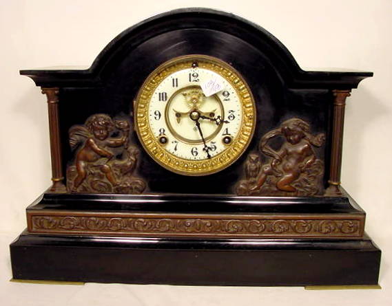 Ansonia metal table clock — Antique Clocks Price Guide