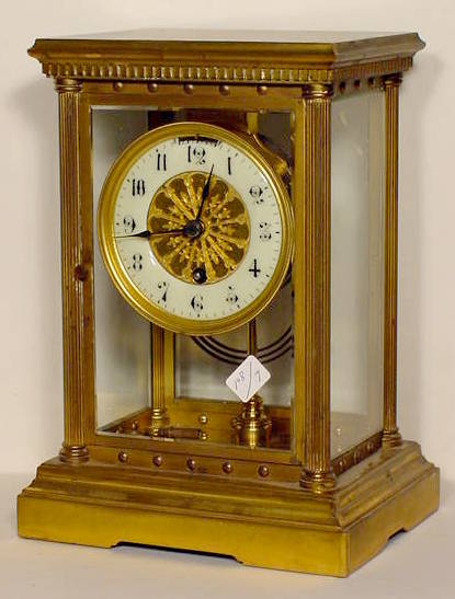 Boston Clock Co. Pat. 1890 crystal regulator clock — Antique Clocks Price Guide