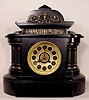 French black slate table clock