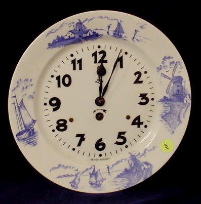 Gustav Becker hanging plate clock: — Antique Clocks Price Guide