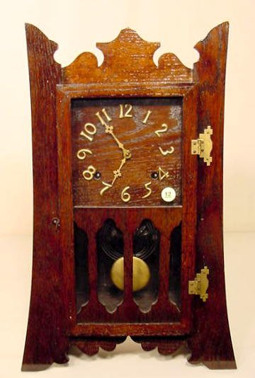 Original finish Mission Oak table clock: strikes hour & half hour. — Antique Clocks Price Guide