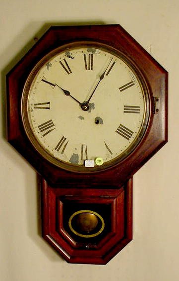 Seth Thomas rosewood regulator: time only; — Antique Clocks Price Guide