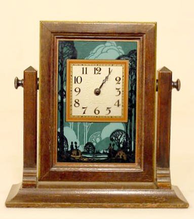 New Haven wood framed desk clock: — Antique Clocks Price Guide