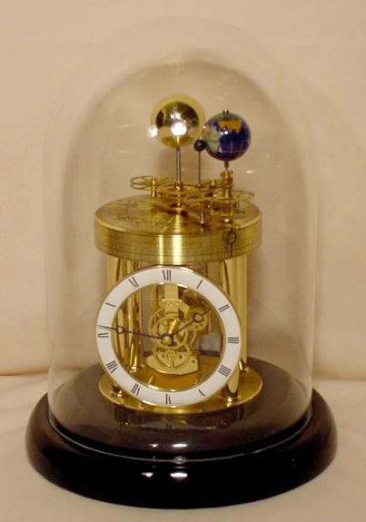 Hermle Domed Orrery & Zodiac Calendar Clock: — Antique Clocks Price Guide