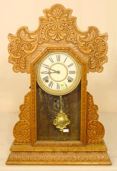 Oak kitchen clock: time & strike. — Antique Clocks Price Guide