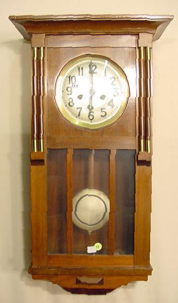 Gustav Becker walnut wall clock: — Antique Clocks Price Guide