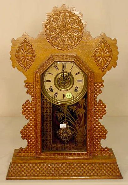 Ingraham Sapphire oak kitchen clock: time & strike. — Antique Clocks Price Guide