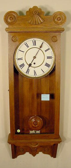 Waterbury Waltham wall regulator: — Antique Clocks Price Guide