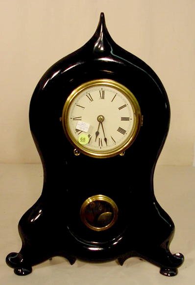 Iron front 8 day shelf clock. — Antique Clocks Price Guide