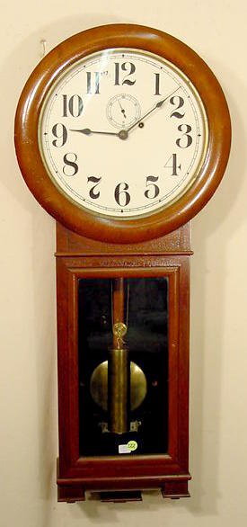 Seth Thomas No. 2 wall regulator: 1 weight time only. — Antique Clocks Price Guide