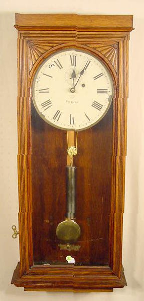 Seth Thomas 1 weight oak regulator: — Antique Clocks Price Guide