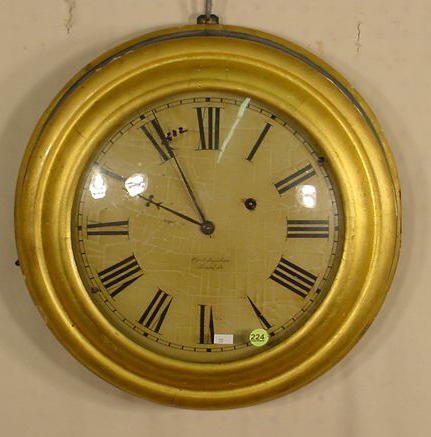 E & A Ingraham Bristol, Ct. round gallery clock: — Antique Clocks Price Guide