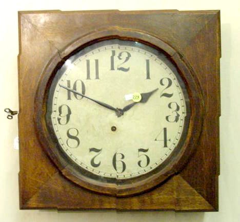 Ingraham gallery clock: walnut case. — Antique Clocks Price Guide