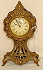 Bronze plated spelter alarm clock: