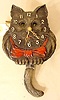 Lux cat pendulette clock: old original. 