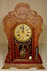 Waterbury Davis parlor clock with thermometer & barometer: 