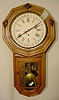 Gilbert Star Drop oak regulator with calendar: 