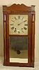 Early wooden works 1/2 column shelf clock. 