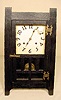 New Haven Mission Oak shelf clock: nice rear label. 