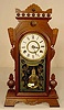 Walnut shelf clock: good indicator pendulum; 