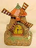 Lux Village Mill alarm clock: last Pat. 1920; Deluxe Art Clocks; 