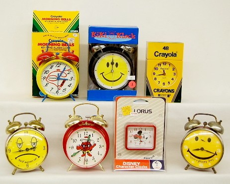 7 Collectible Alarm Clocks: Mickey, Kool Aid + — Antique Clocks Price Guide