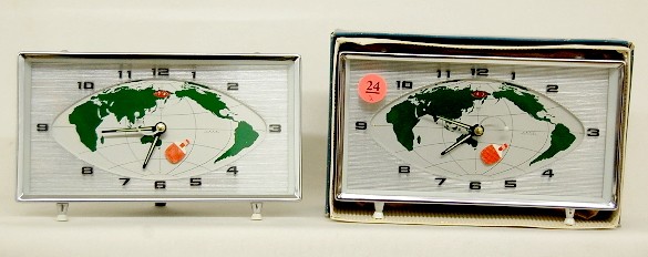 2 Diamond Animated Alarm Clocks — Antique Clocks Price Guide