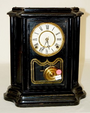 Black Antique T and S Shelf Clock — Antique Clocks Price Guide