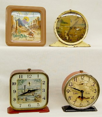 4 Animated Alarm Clocks Roy Rogers and Others — Antique Clocks Price Guide