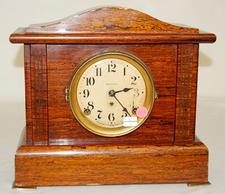 Seth Thomas Red Adamantine Mantle Clock — Antique Clocks Price Guide