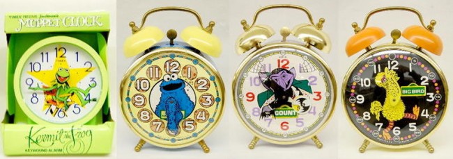 Group of 4 Sesame Street Character Alarm Clocks — Antique Clocks Price Guide