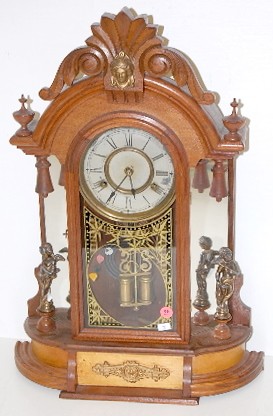 New Haven "Occidental" Mirror Side Mantle Clock — Antique Clocks Price Guide