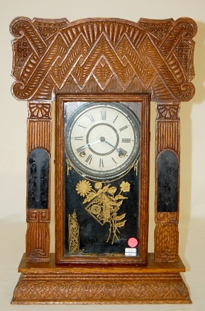 Ingraham Oak Carved Kitchen Clock — Antique Clocks Price Guide