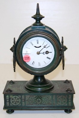 Tucker Bronze Shelf Clock, Signed S.E. Root — Antique Clocks Price Guide