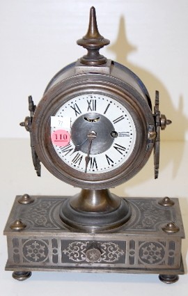 Tucker Bronze Shelf Clock, Signed L. Hubbell — Antique Clocks Price Guide