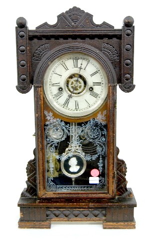 Waterbury Oak Carved Kitchen Clock w/ Alarm — Antique Clocks Price Guide