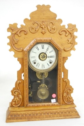 Ingraham Virginia Oak Kitchen Clock w/ Alarm — Antique Clocks Price Guide