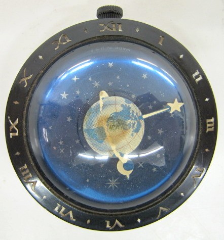 Westclox Globe and Stars Convex Desk Clock — Antique Clocks Price Guide