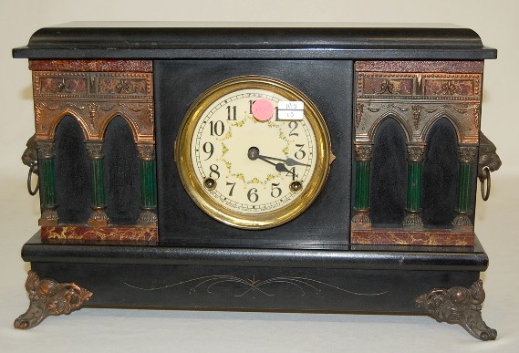 Sessions Fancy Black Mantle Clock — Antique Clocks Price Guide