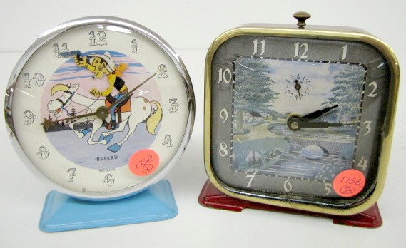 French Animated Cowboy and Lux Alarm Clock — Antique Clocks Price Guide