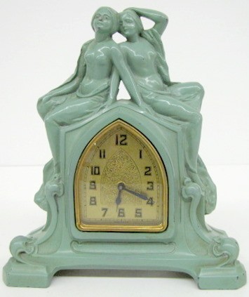 Unsigned Frankart Nude Women Clock — Antique Clocks Price Guide