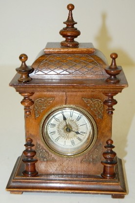 Unmarked Miniature Cabinet Clock — Antique Clocks Price Guide