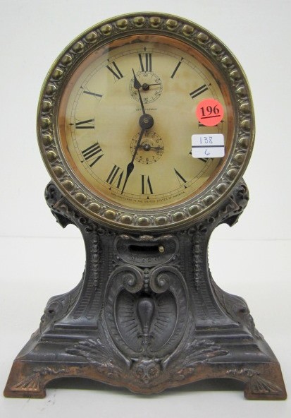 Seth Thomas Metal Alarm Clock w/Owl — Antique Clocks Price Guide