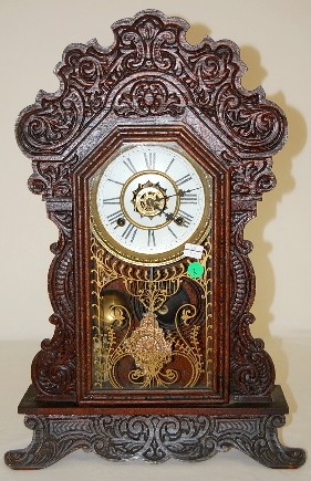 Waterbury "Festus" Oak Kitchen Clock w/Alarm — Antique Clocks Price Guide