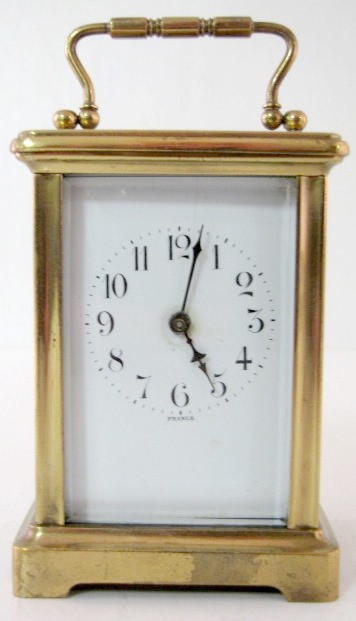 8 Day French Carriage Clock w/ Porcelain Dial — Antique Clocks Price Guide